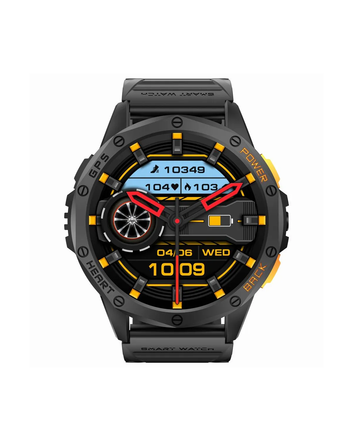 SMARTWATCH MĘSKI GRAVITY GT24-2 - LATARKA, DODATKOWY PASEK  (sg033b)