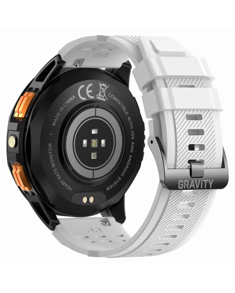 SMARTWATCH MĘSKI GRAVITY GT24-2 - LATARKA, DODATKOWY PASEK  (sg033b)