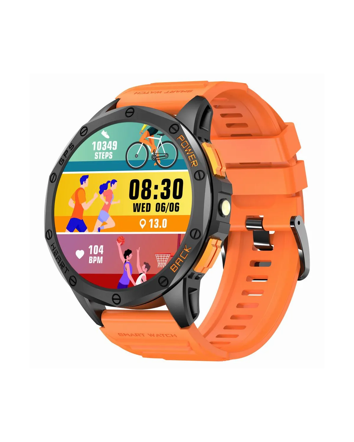 SMARTWATCH MĘSKI GRAVITY GT24-3 - LATARKA, DODATKOWY PASEK  (sg033c)