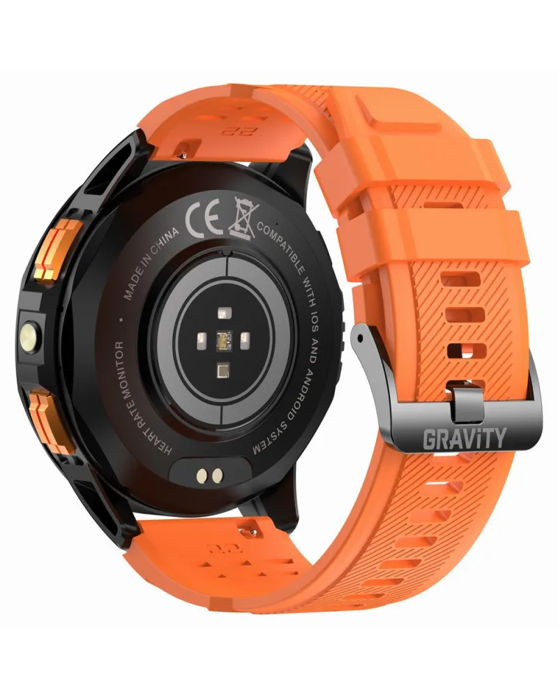 SMARTWATCH MĘSKI GRAVITY GT24-3 - LATARKA, DODATKOWY PASEK  (sg033c)