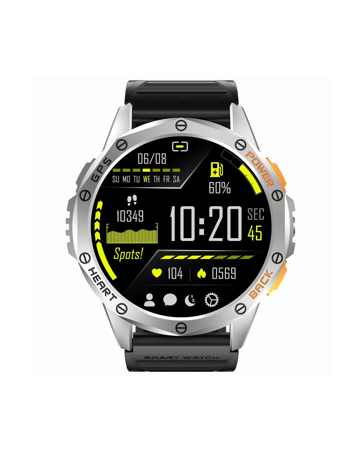 SMARTWATCH MĘSKI GRAVITY GT24-4 - LATARKA, DODATKOWY PASEK  (sg033d)