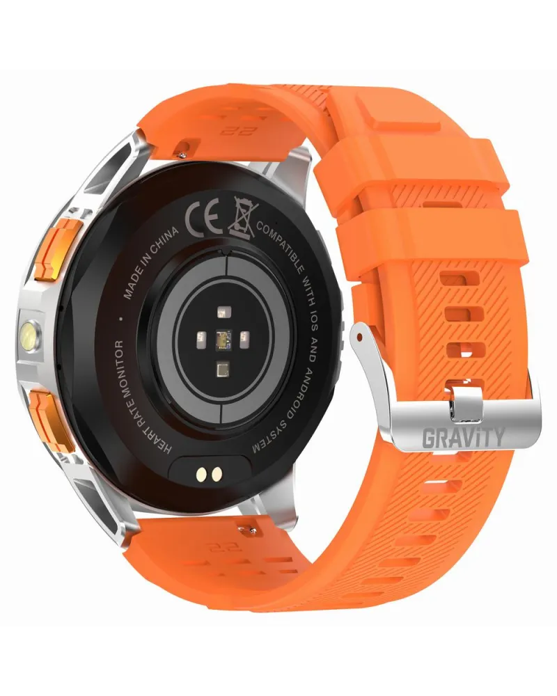 SMARTWATCH MĘSKI GRAVITY GT24-4 - LATARKA, DODATKOWY PASEK  (sg033d)
