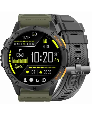 SMARTWATCH MĘSKI GRAVITY GT24-5 - LATARKA, DODATKOWY PASEK  (sg033e)