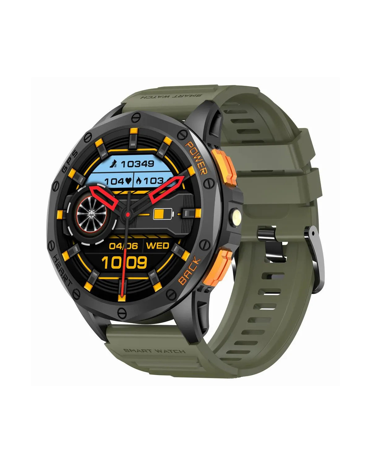 SMARTWATCH MĘSKI GRAVITY GT24-5 - LATARKA, DODATKOWY PASEK  (sg033e)