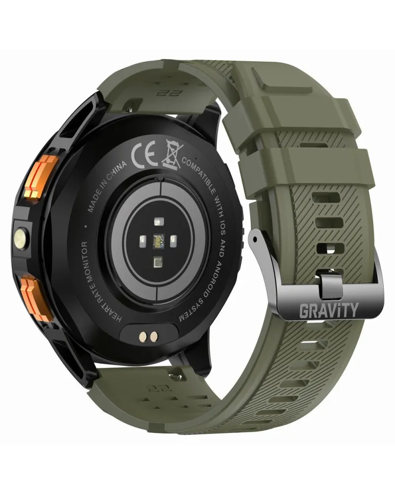 SMARTWATCH MĘSKI GRAVITY GT24-5 - LATARKA, DODATKOWY PASEK  (sg033e)