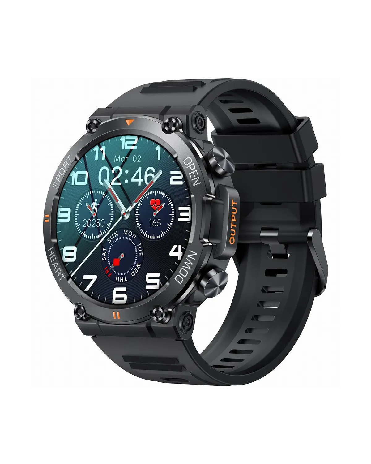 SMARTWATCH MĘSKI GRAVITY GT7-1 PRO - WYKONYWANIE POŁĄCZEŃ, PULSOKSYMETR (sg018a)