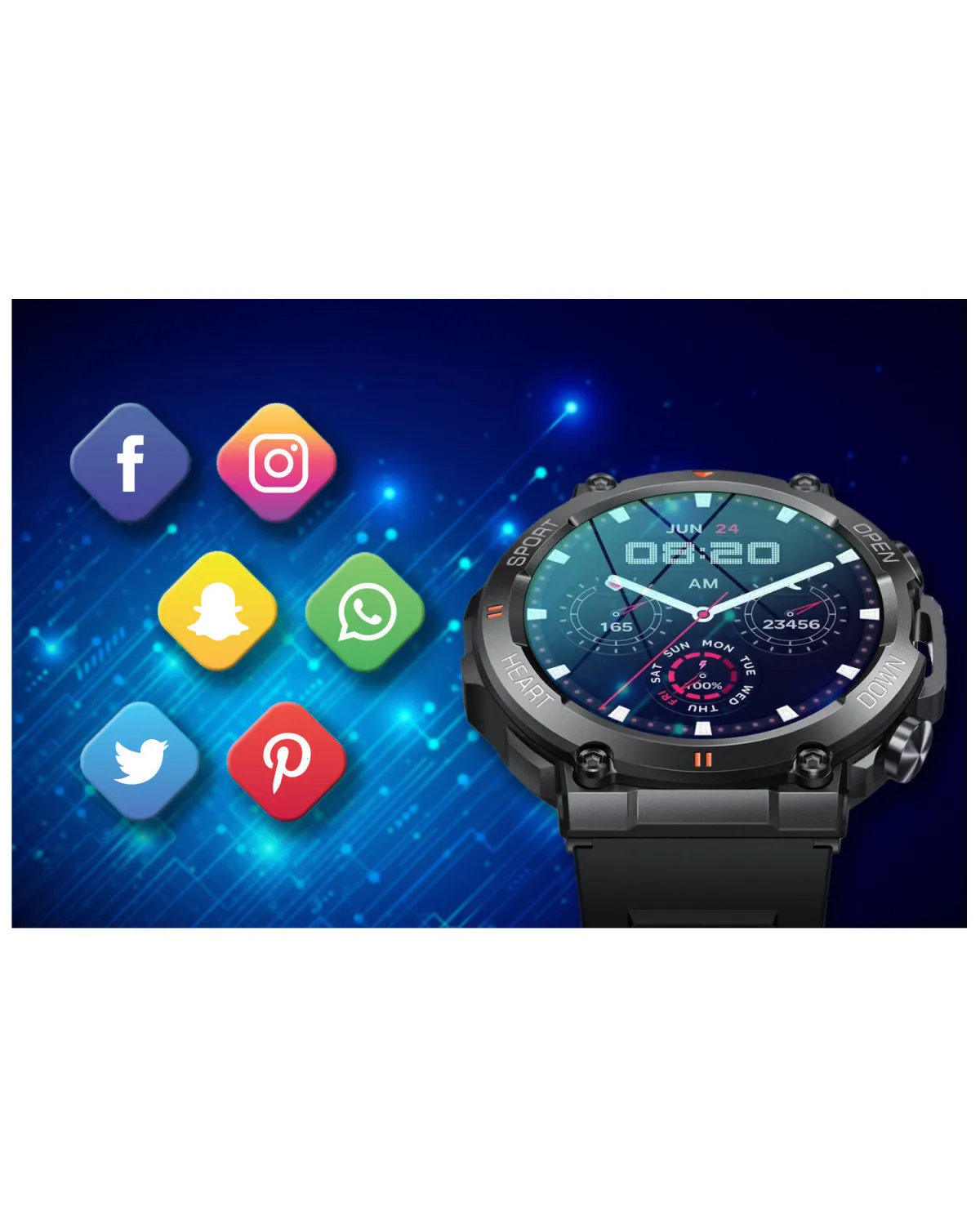 SMARTWATCH MĘSKI GRAVITY GT7-1 PRO - WYKONYWANIE POŁĄCZEŃ, PULSOKSYMETR (sg018a)