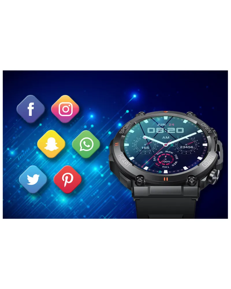 SMARTWATCH MĘSKI GRAVITY GT7-1 PRO - WYKONYWANIE POŁĄCZEŃ, PULSOKSYMETR (sg018a)