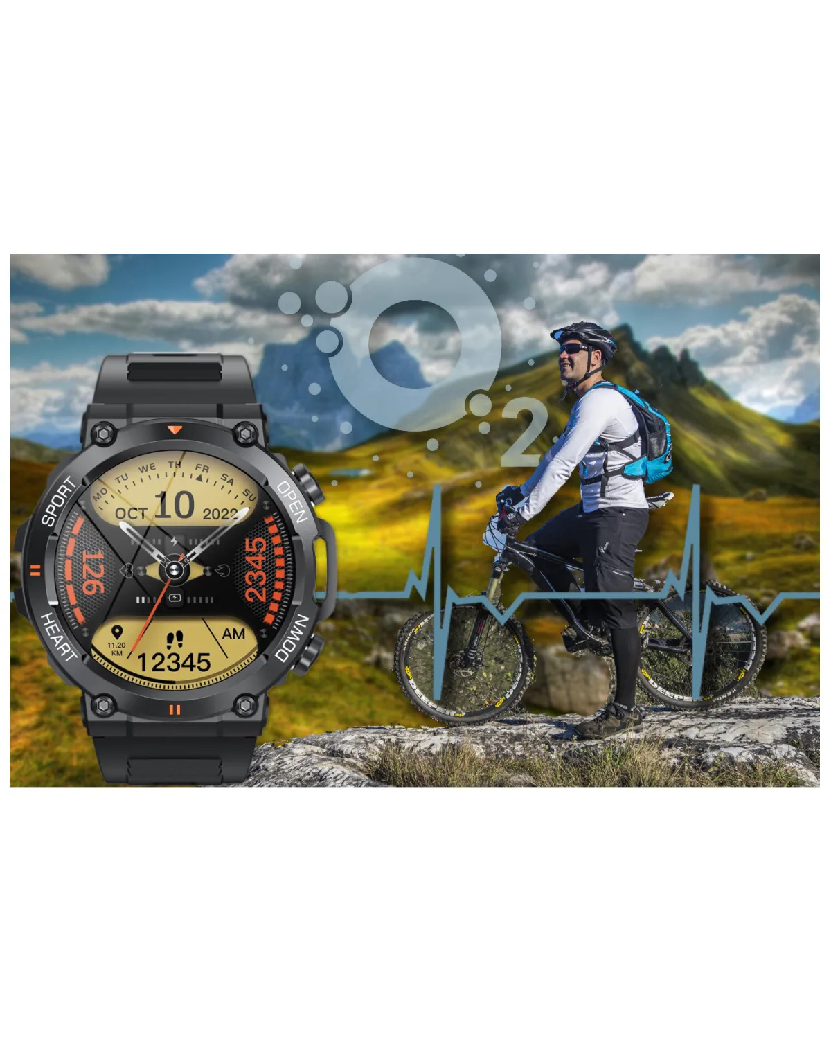 SMARTWATCH MĘSKI GRAVITY GT7-1 PRO - WYKONYWANIE POŁĄCZEŃ, PULSOKSYMETR (sg018a)