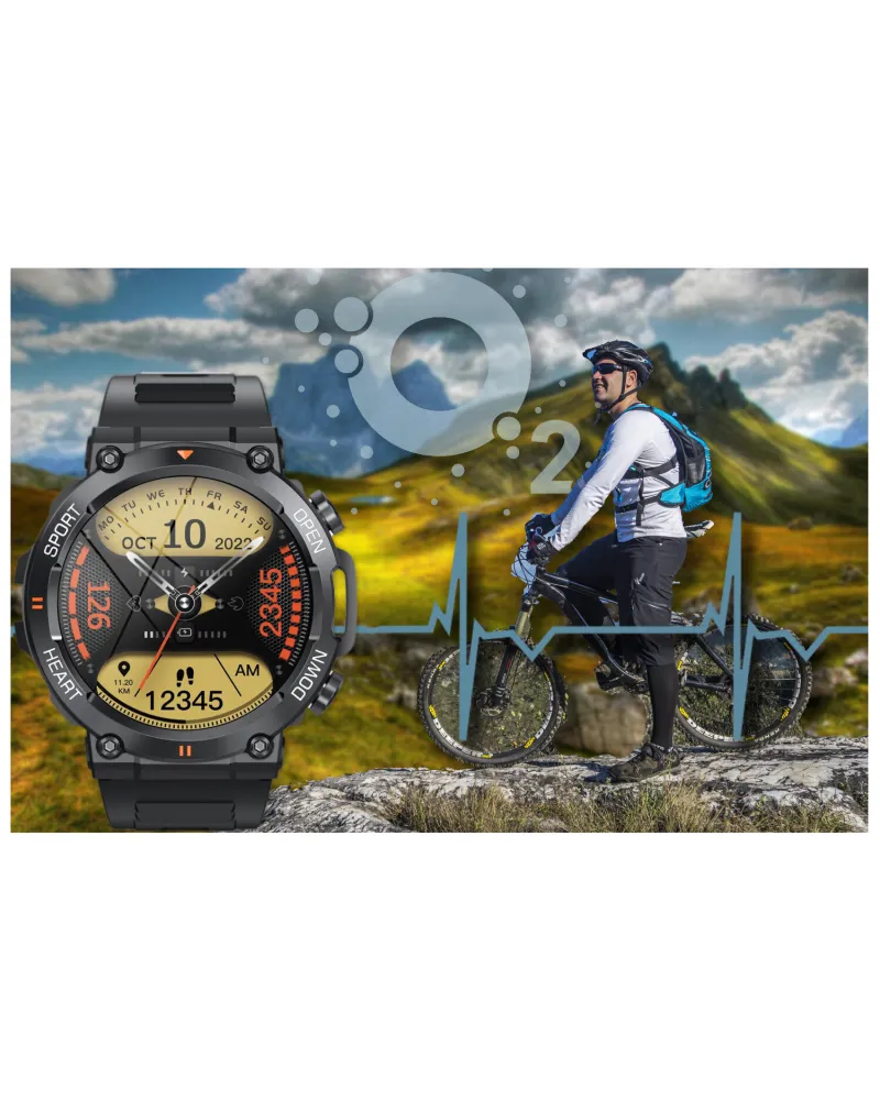 SMARTWATCH MĘSKI GRAVITY GT7-1 PRO - WYKONYWANIE POŁĄCZEŃ, PULSOKSYMETR (sg018a)
