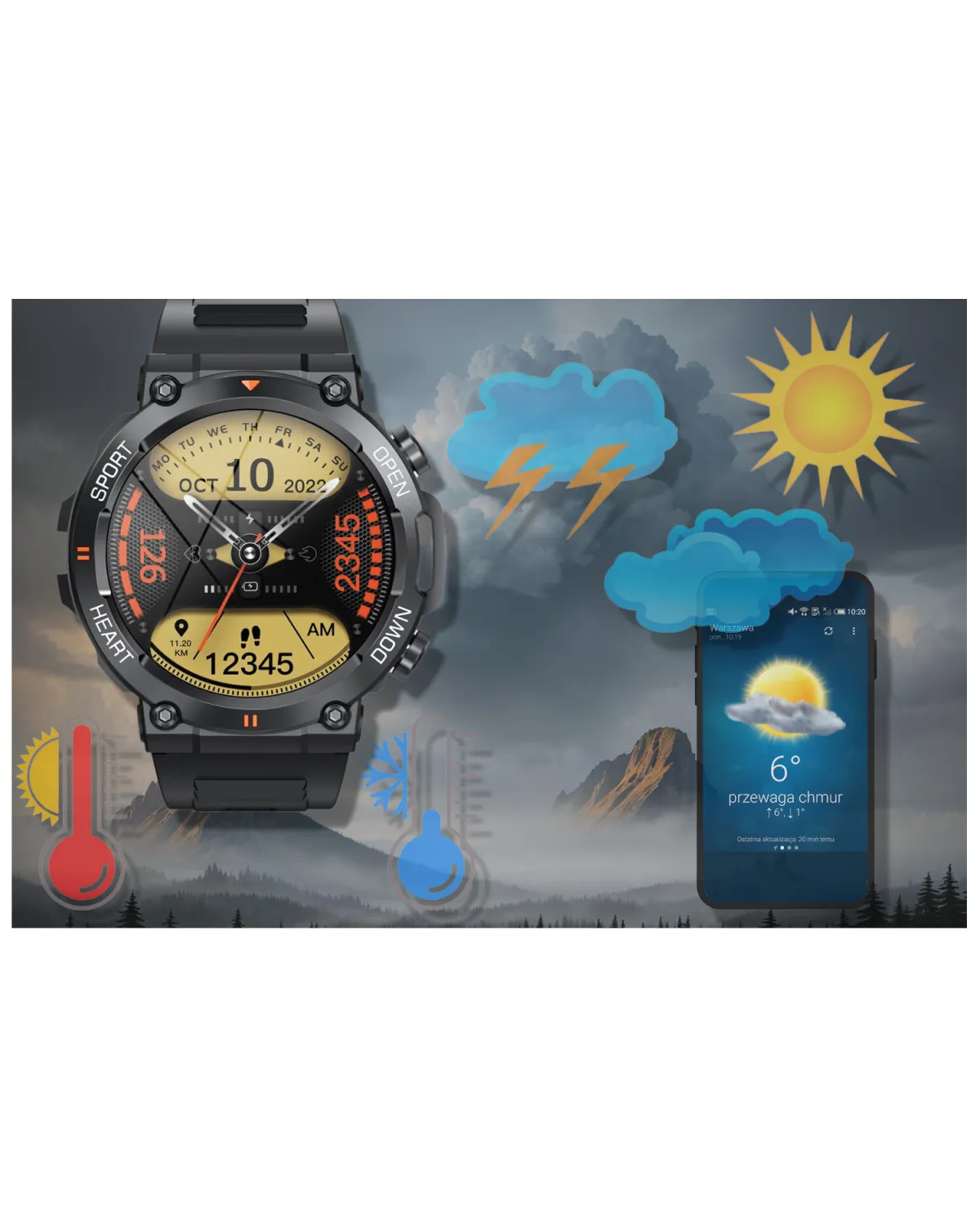 SMARTWATCH MĘSKI GRAVITY GT7-1 PRO - WYKONYWANIE POŁĄCZEŃ, PULSOKSYMETR (sg018a)
