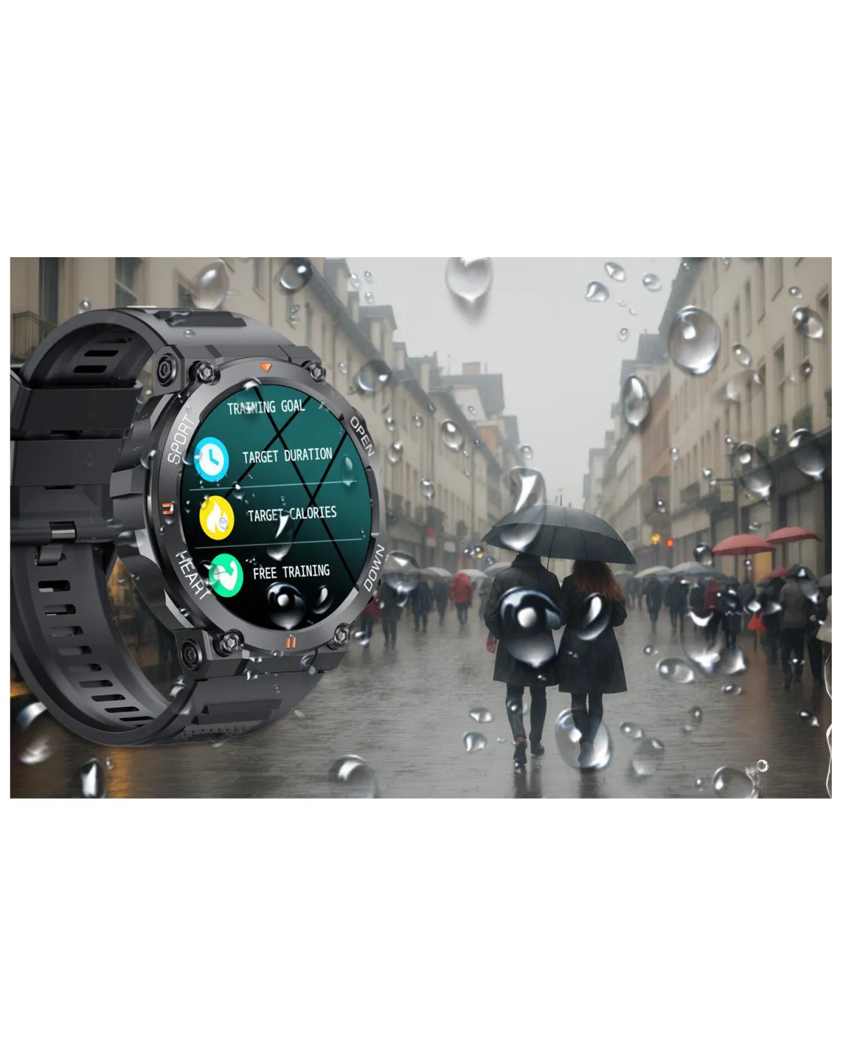 SMARTWATCH MĘSKI GRAVITY GT7-1 PRO - WYKONYWANIE POŁĄCZEŃ, PULSOKSYMETR (sg018a)