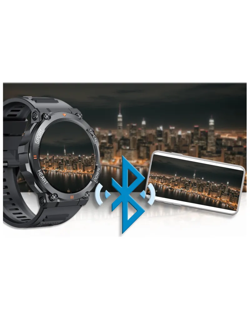 SMARTWATCH MĘSKI GRAVITY GT7-1 PRO - WYKONYWANIE POŁĄCZEŃ, PULSOKSYMETR (sg018a)