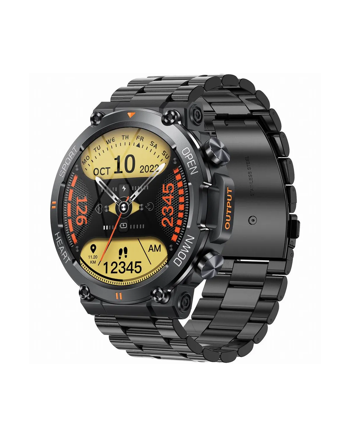 SMARTWATCH MĘSKI GRAVITY GT7-2 PRO - WYKONYWANIE POŁĄCZEŃ, PULSOKSYMETR (sg018b)