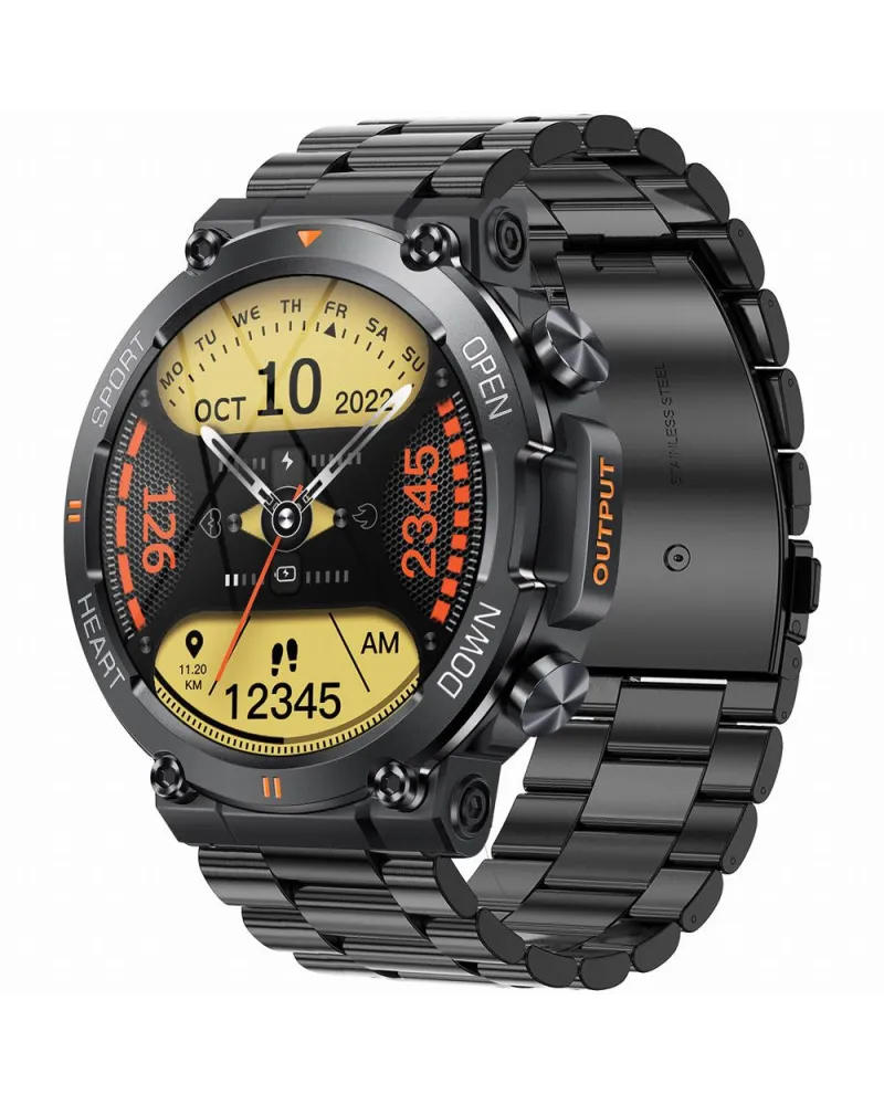 SMARTWATCH MĘSKI GRAVITY GT7-2 PRO - WYKONYWANIE POŁĄCZEŃ, PULSOKSYMETR (sg018b)