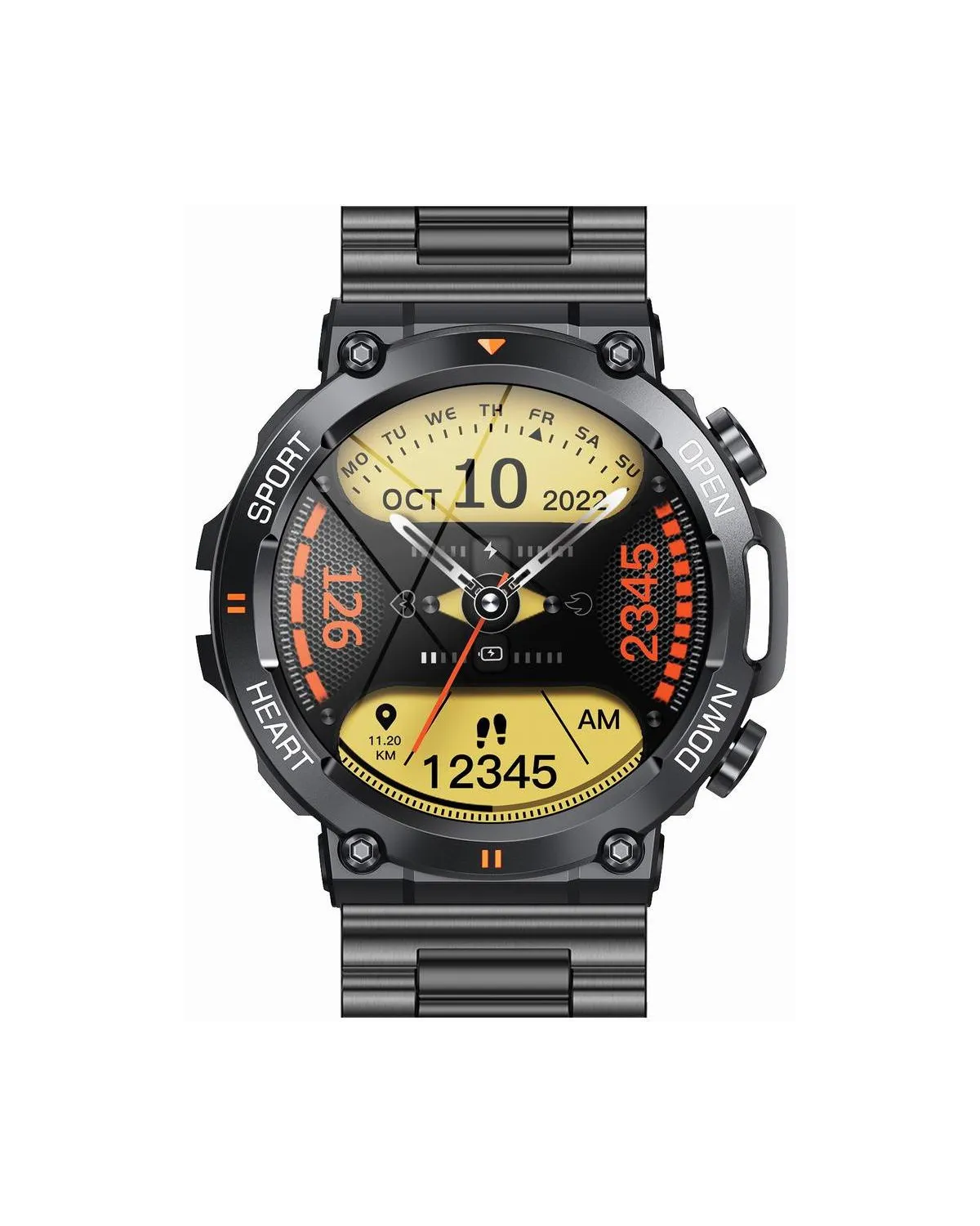 SMARTWATCH MĘSKI GRAVITY GT7-2 PRO - WYKONYWANIE POŁĄCZEŃ, PULSOKSYMETR (sg018b)