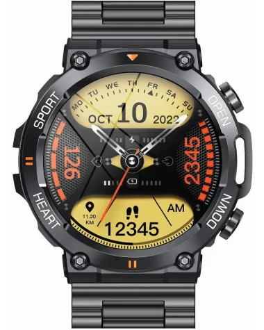 SMARTWATCH MĘSKI GRAVITY GT7-2 PRO - WYKONYWANIE POŁĄCZEŃ, PULSOKSYMETR (sg018b)