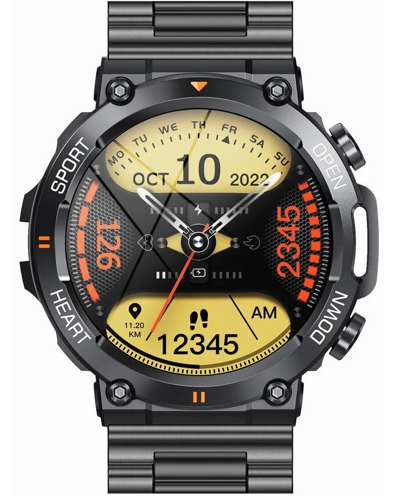 SMARTWATCH MĘSKI GRAVITY GT7-2 PRO - WYKONYWANIE POŁĄCZEŃ, PULSOKSYMETR (sg018b)
