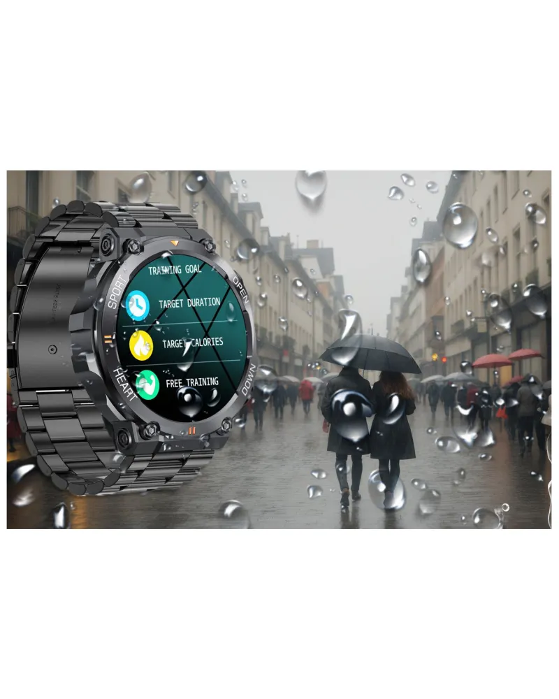 SMARTWATCH MĘSKI GRAVITY GT7-2 PRO - WYKONYWANIE POŁĄCZEŃ, PULSOKSYMETR (sg018b)