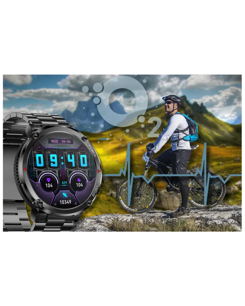 SMARTWATCH MĘSKI GRAVITY GT21-1 - BLUETOOTH CALL, DODATKOWY PASEK (sg025a)