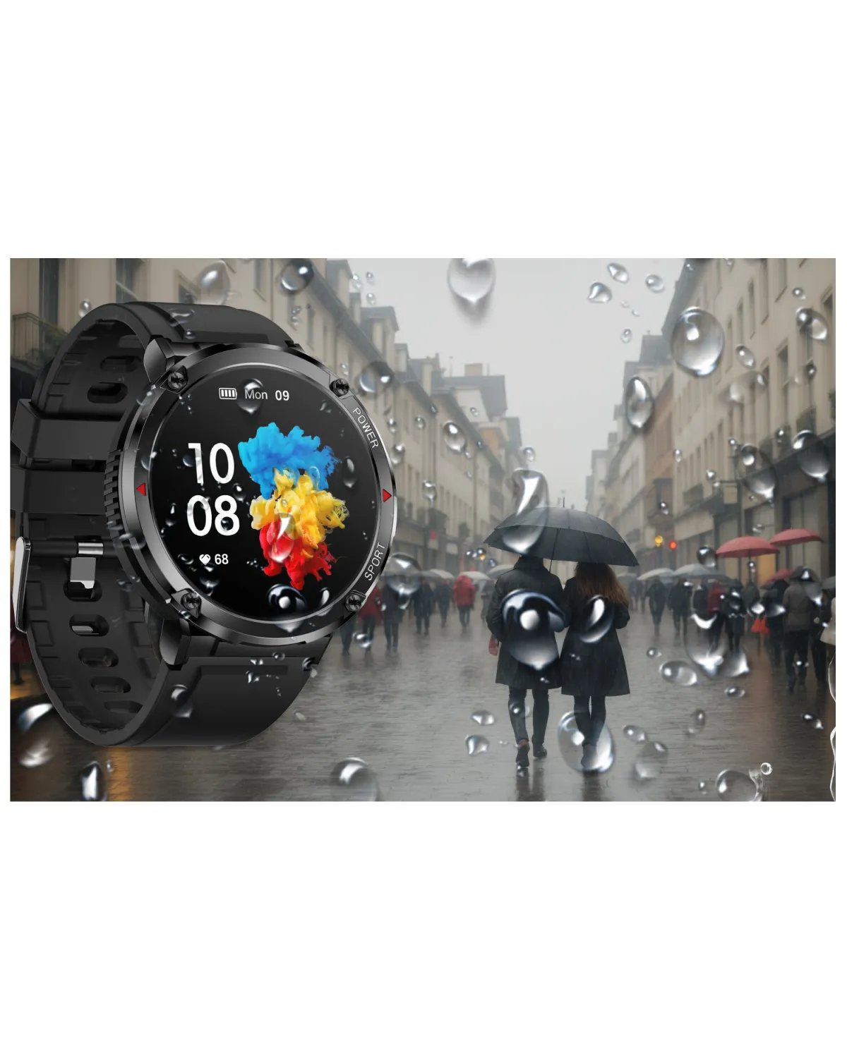 SMARTWATCH MĘSKI GRAVITY GT21-1 - BLUETOOTH CALL, DODATKOWY PASEK (sg025a)