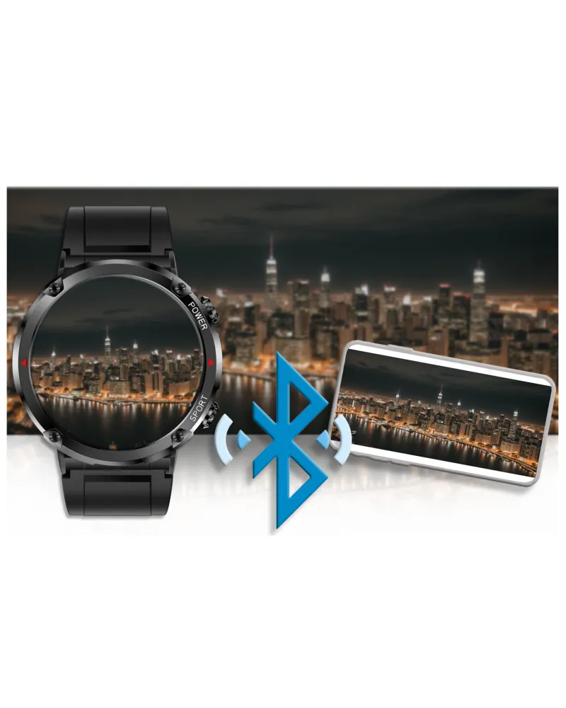 SMARTWATCH MĘSKI GRAVITY GT21-1 - BLUETOOTH CALL, DODATKOWY PASEK (sg025a)