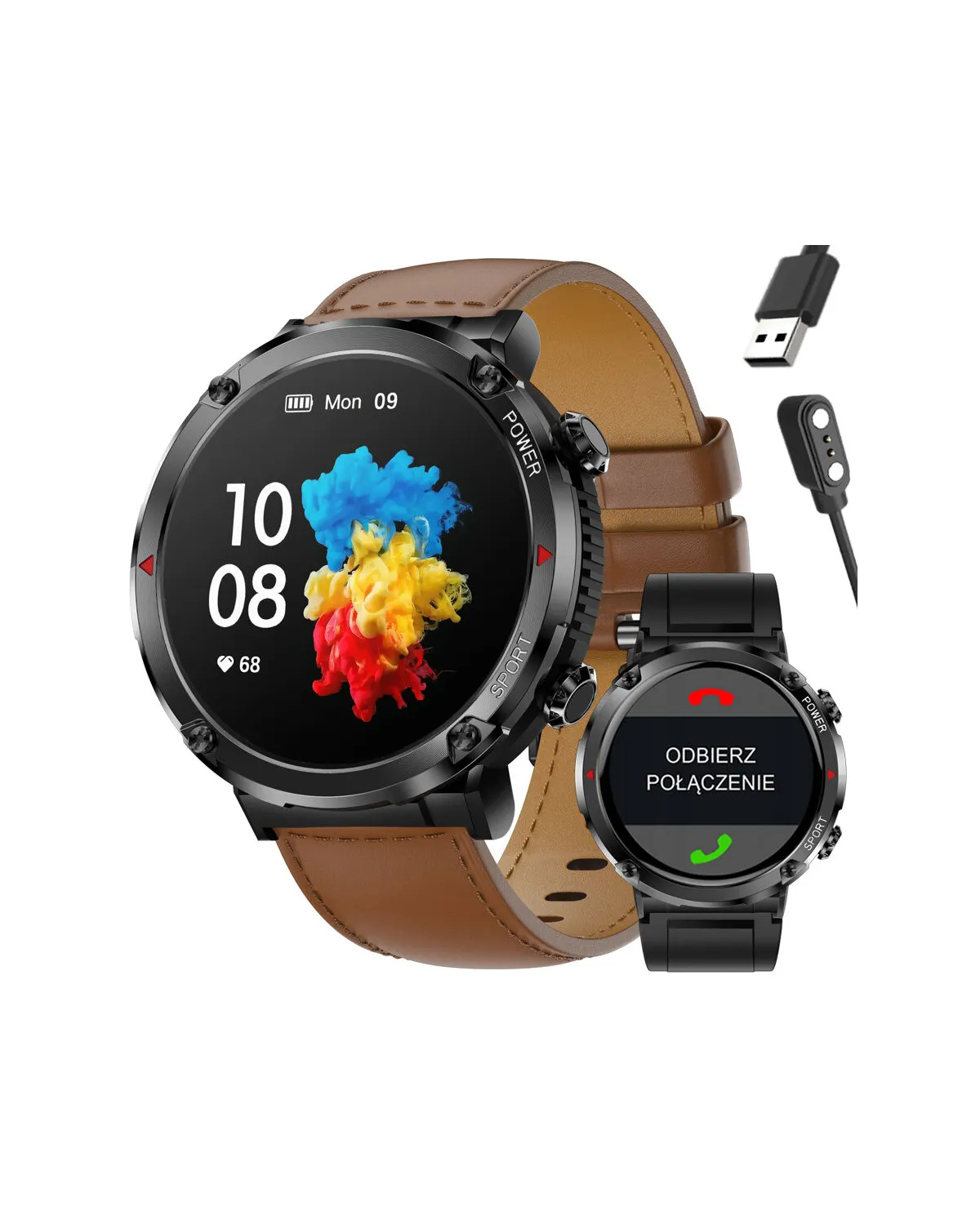 SMARTWATCH MĘSKI GRAVITY GT21-4 - BLUETOOTH CALL, DODATKOWY PASEK (sg025d) SMARTWATCH MĘSKI GRAVITY GT21-4 - BLUETOOTH CALL, DODATKOWY PASEK (sg025d)