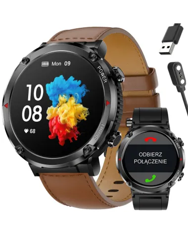 SMARTWATCH MĘSKI GRAVITY GT21-4 - BLUETOOTH CALL, DODATKOWY PASEK (sg025d)