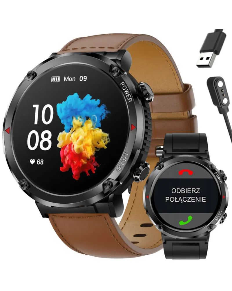 SMARTWATCH MĘSKI GRAVITY GT21-4 - BLUETOOTH CALL, DODATKOWY PASEK (sg025d) SMARTWATCH MĘSKI GRAVITY GT21-4 - BLUETOOTH CALL, DODATKOWY PASEK (sg025d)