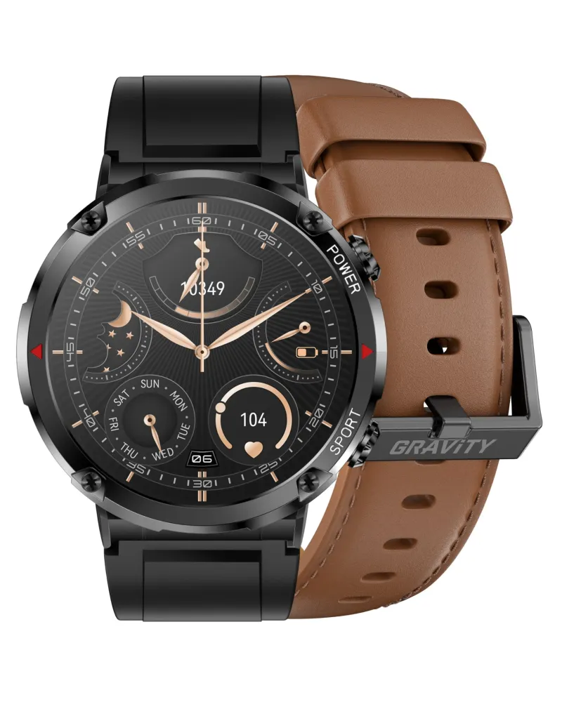 SMARTWATCH MĘSKI GRAVITY GT21-4 - BLUETOOTH CALL, DODATKOWY PASEK (sg025d) SMARTWATCH MĘSKI GRAVITY GT21-4 - BLUETOOTH CALL, DODATKOWY PASEK (sg025d)