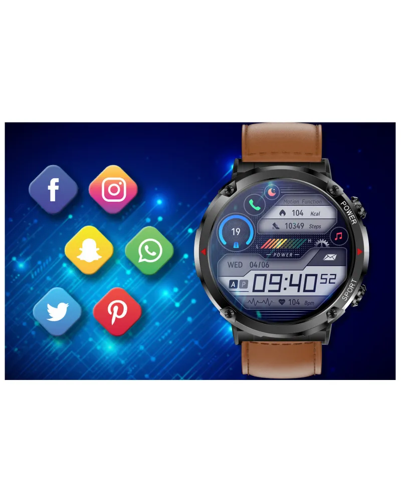 SMARTWATCH MĘSKI GRAVITY GT21-4 - BLUETOOTH CALL, DODATKOWY PASEK (sg025d) SMARTWATCH MĘSKI GRAVITY GT21-4 - BLUETOOTH CALL, DODATKOWY PASEK (sg025d)