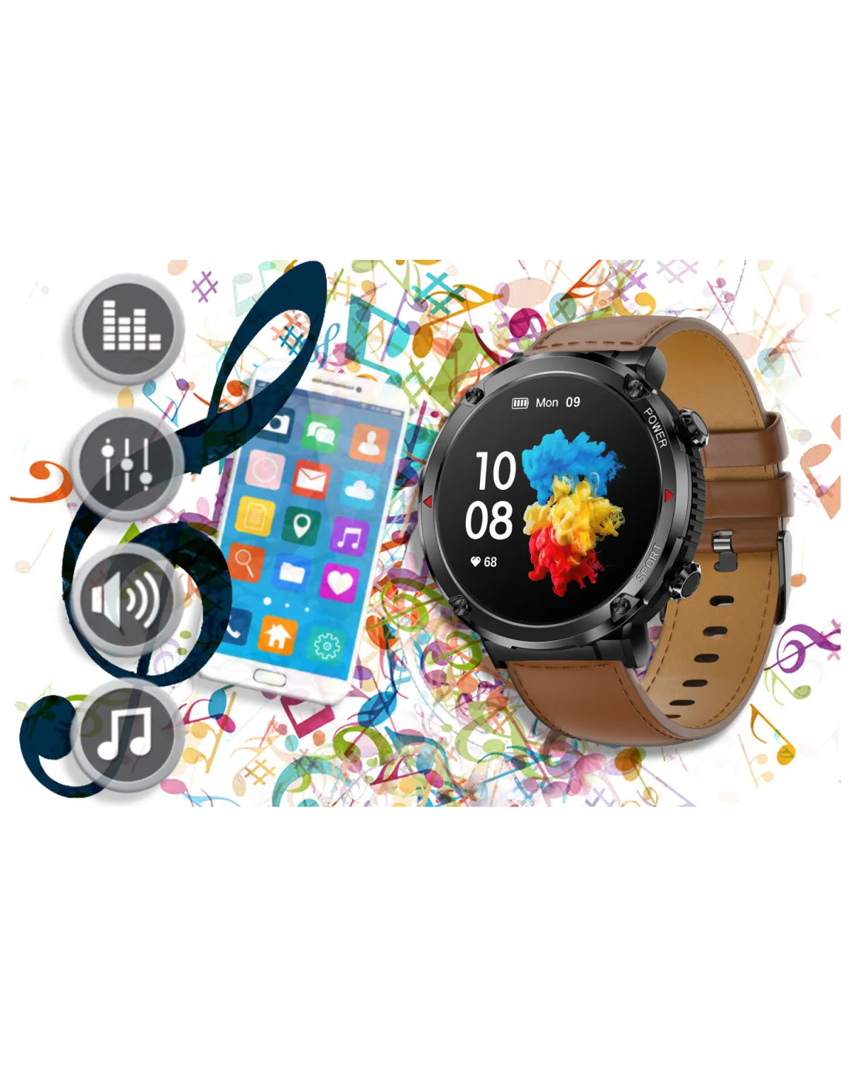 SMARTWATCH MĘSKI GRAVITY GT21-4 - BLUETOOTH CALL, DODATKOWY PASEK (sg025d) SMARTWATCH MĘSKI GRAVITY GT21-4 - BLUETOOTH CALL, DODATKOWY PASEK (sg025d)