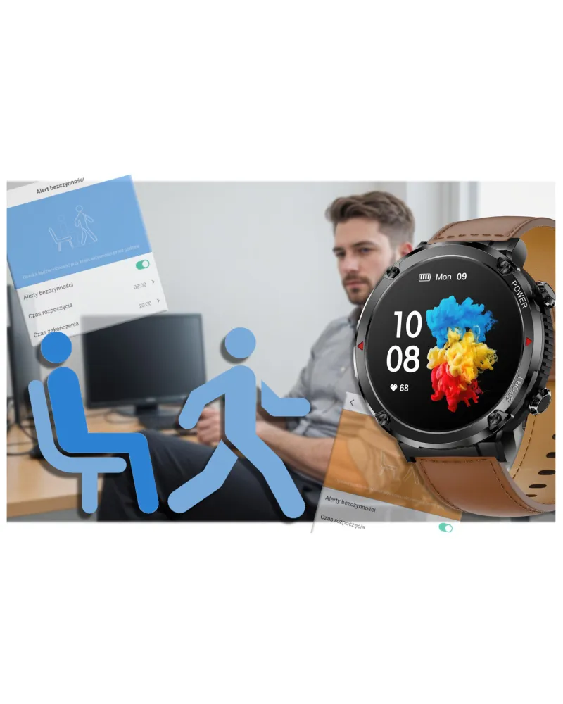 SMARTWATCH MĘSKI GRAVITY GT21-4 - BLUETOOTH CALL, DODATKOWY PASEK (sg025d) SMARTWATCH MĘSKI GRAVITY GT21-4 - BLUETOOTH CALL, DODATKOWY PASEK (sg025d)