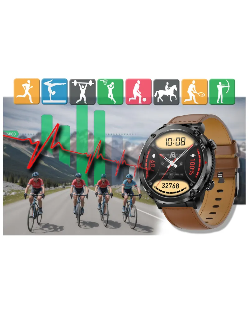 SMARTWATCH MĘSKI GRAVITY GT21-4 - BLUETOOTH CALL, DODATKOWY PASEK (sg025d) SMARTWATCH MĘSKI GRAVITY GT21-4 - BLUETOOTH CALL, DODATKOWY PASEK (sg025d)