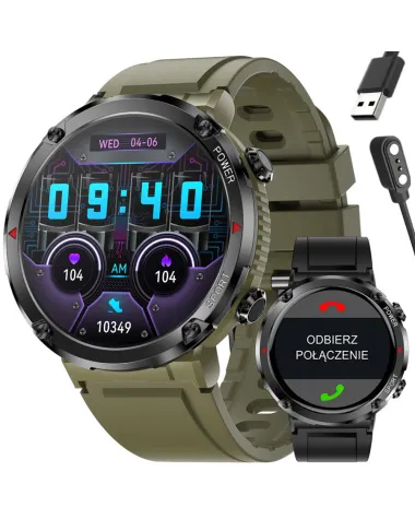 SMARTWATCH MĘSKI GRAVITY GT21-7 - BLUETOOTH CALL, DODATKOWY PASEK (sg025g)