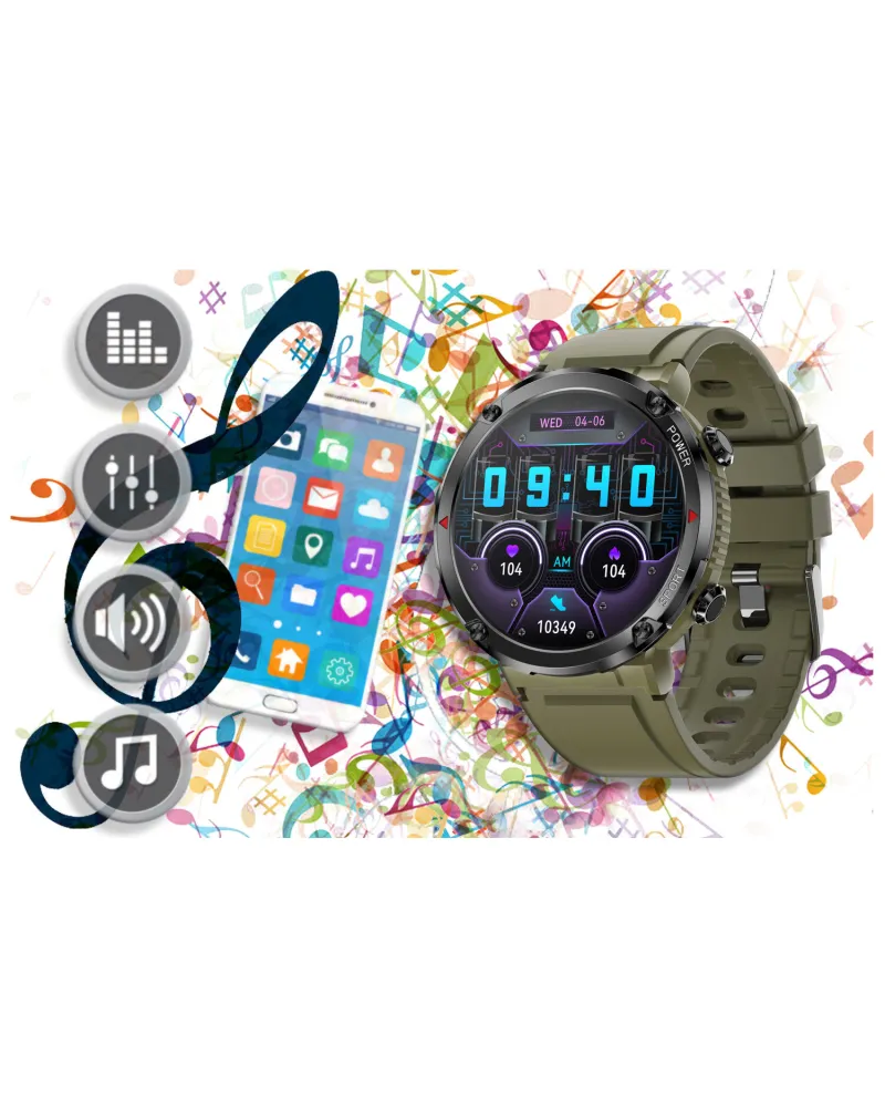 SMARTWATCH MĘSKI GRAVITY GT21-7 - BLUETOOTH CALL, DODATKOWY PASEK (sg025g) SMARTWATCH MĘSKI GRAVITY GT21-7 - BLUETOOTH CALL, DODATKOWY PASEK (sg025g)