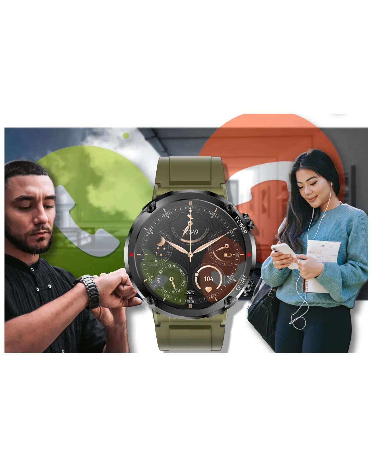 SMARTWATCH MĘSKI GRAVITY GT21-7 - BLUETOOTH CALL, DODATKOWY PASEK (sg025g) SMARTWATCH MĘSKI GRAVITY GT21-7 - BLUETOOTH CALL, DODATKOWY PASEK (sg025g)