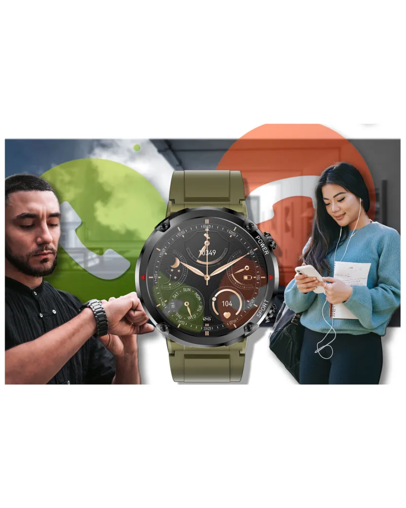SMARTWATCH MĘSKI GRAVITY GT21-7 - BLUETOOTH CALL, DODATKOWY PASEK (sg025g) SMARTWATCH MĘSKI GRAVITY GT21-7 - BLUETOOTH CALL, DODATKOWY PASEK (sg025g)