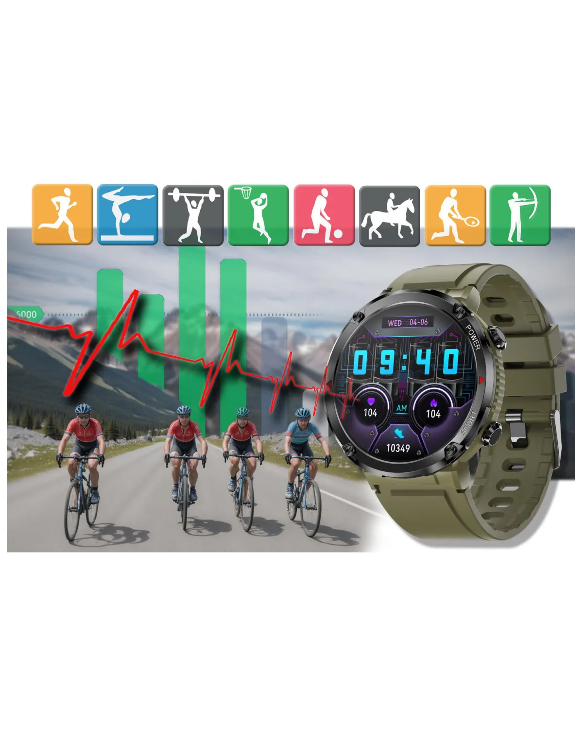 SMARTWATCH MĘSKI GRAVITY GT21-7 - BLUETOOTH CALL, DODATKOWY PASEK (sg025g) SMARTWATCH MĘSKI GRAVITY GT21-7 - BLUETOOTH CALL, DODATKOWY PASEK (sg025g)
