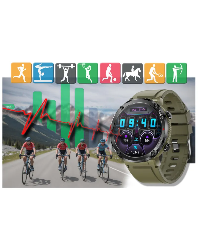 SMARTWATCH MĘSKI GRAVITY GT21-7 - BLUETOOTH CALL, DODATKOWY PASEK (sg025g) SMARTWATCH MĘSKI GRAVITY GT21-7 - BLUETOOTH CALL, DODATKOWY PASEK (sg025g)