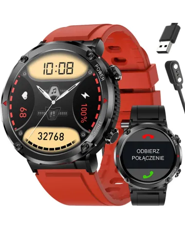 SMARTWATCH MĘSKI GRAVITY GT21-6 - BLUETOOTH CALL, DODATKOWY PASEK (sg025f)