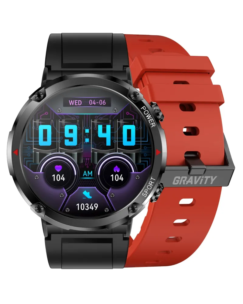 SMARTWATCH MĘSKI GRAVITY GT21-6 - BLUETOOTH CALL, DODATKOWY PASEK (sg025f)