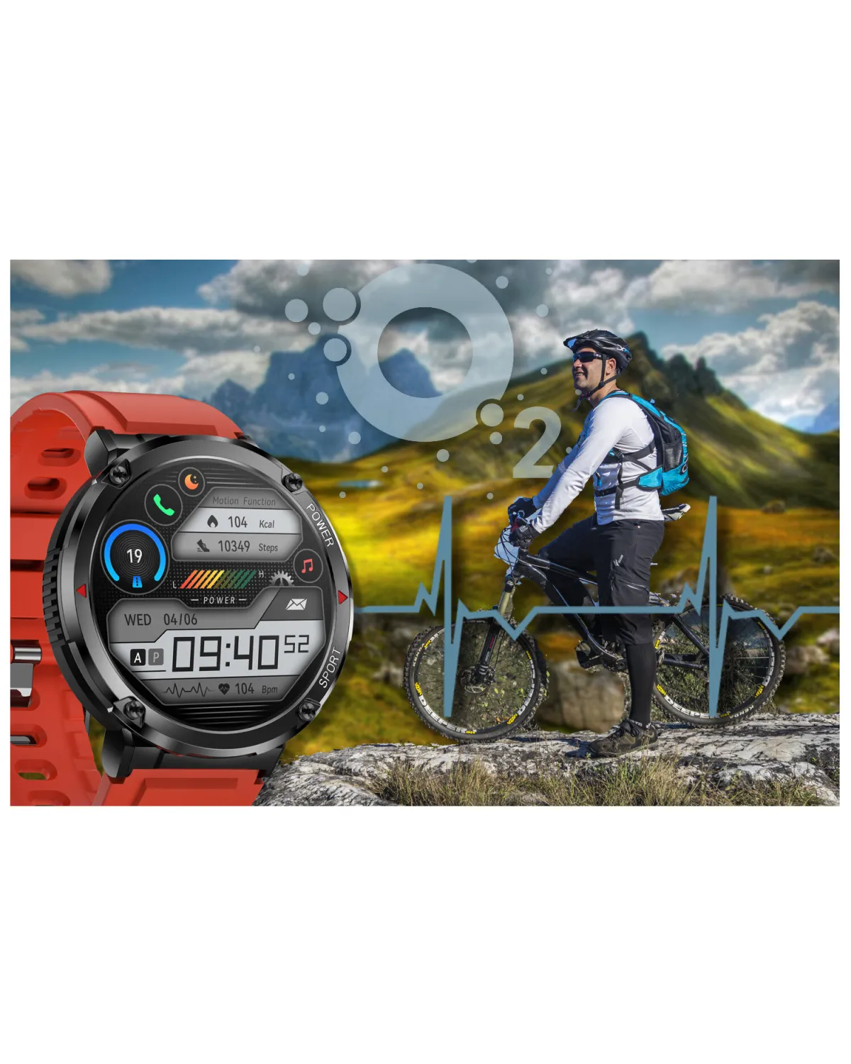 SMARTWATCH MĘSKI GRAVITY GT21-6 - BLUETOOTH CALL, DODATKOWY PASEK (sg025f)