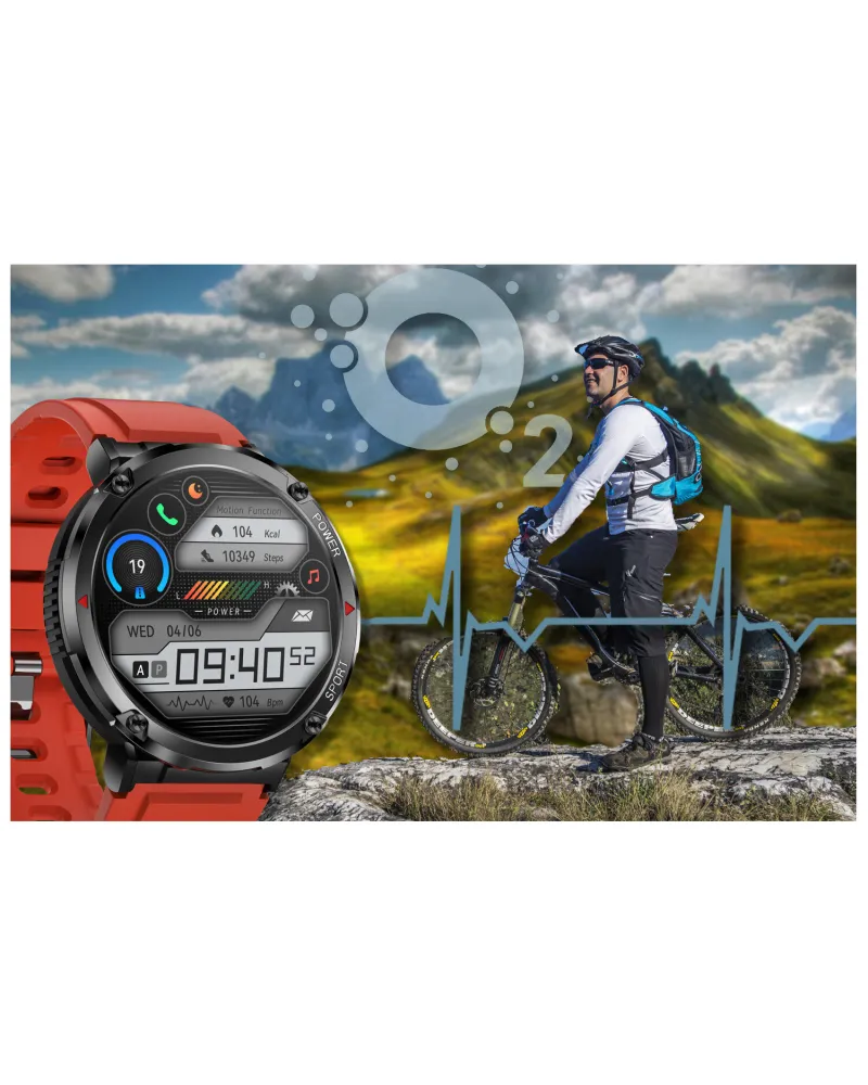 SMARTWATCH MĘSKI GRAVITY GT21-6 - BLUETOOTH CALL, DODATKOWY PASEK (sg025f)