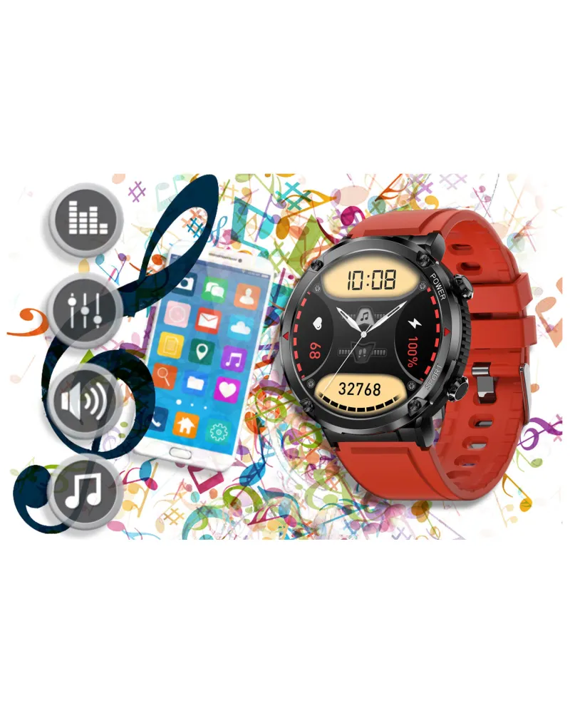 SMARTWATCH MĘSKI GRAVITY GT21-6 - BLUETOOTH CALL, DODATKOWY PASEK (sg025f)