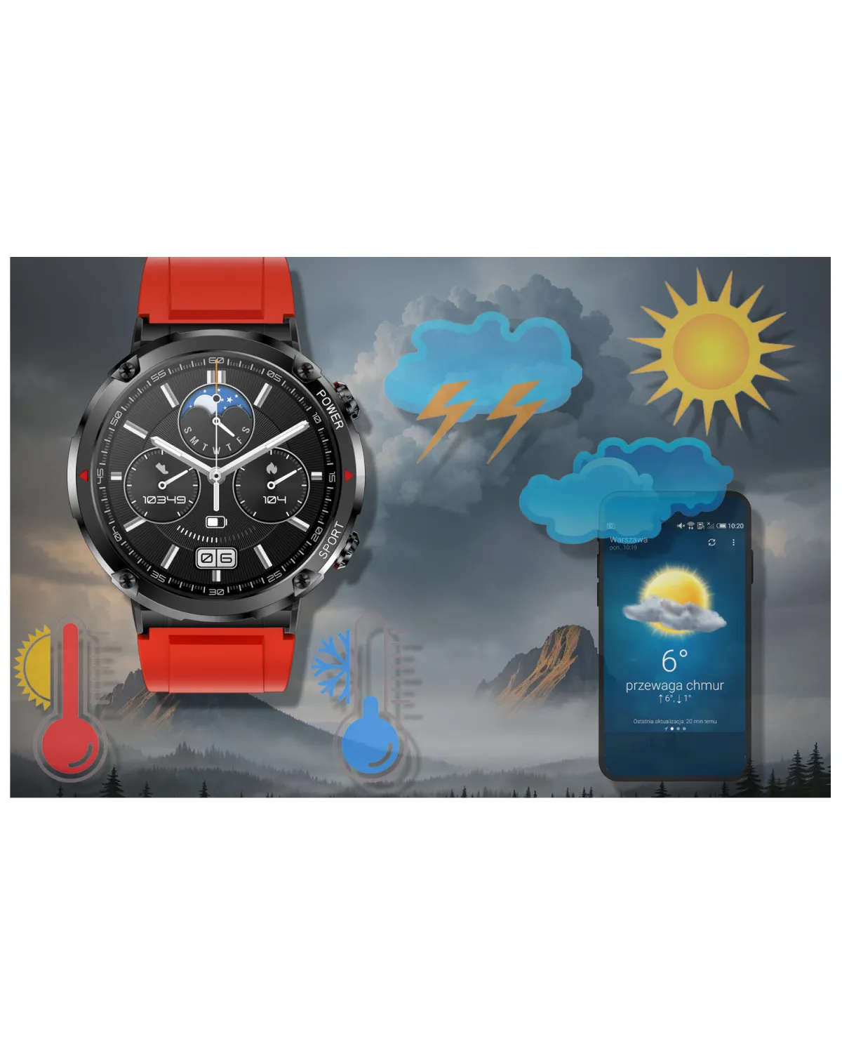 SMARTWATCH MĘSKI GRAVITY GT21-6 - BLUETOOTH CALL, DODATKOWY PASEK (sg025f)