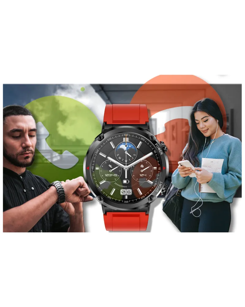 SMARTWATCH MĘSKI GRAVITY GT21-6 - BLUETOOTH CALL, DODATKOWY PASEK (sg025f)