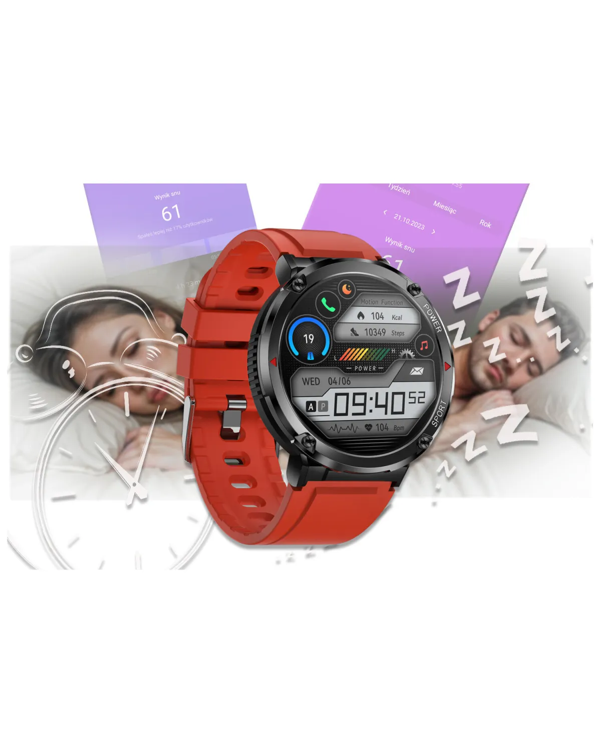 SMARTWATCH MĘSKI GRAVITY GT21-6 - BLUETOOTH CALL, DODATKOWY PASEK (sg025f)