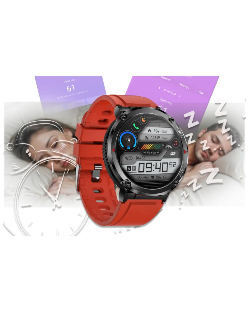 SMARTWATCH MĘSKI GRAVITY GT21-6 - BLUETOOTH CALL, DODATKOWY PASEK (sg025f)