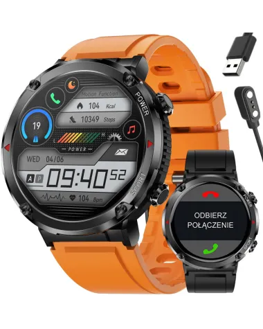 SMARTWATCH MĘSKI GRAVITY GT21-2 - BLUETOOTH CALL, DODATKOWY PASEK (sg025b)